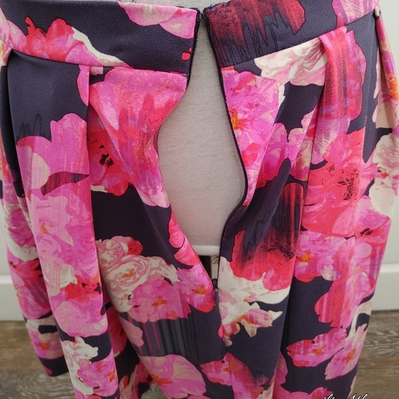 Cynthia Rowley Floral Pleated Flare Skirt - Picture 6 of 9